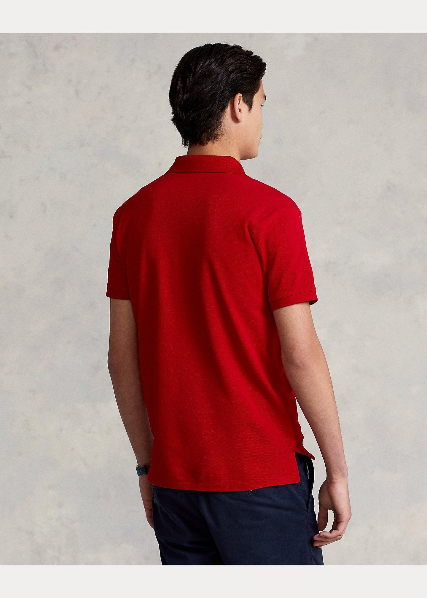 Polo Ralph Lauren cintré rouge en coton stretch - Georgespaul