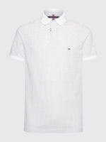 Afbeelding in Gallery-weergave laden, Polo micro motifs Tommy Hilfiger ajusté blanc pour homme I Georgespaul

