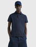 Polo micro motifs Tommy Hilfiger ajusté marine en coton bio - Georgespaul