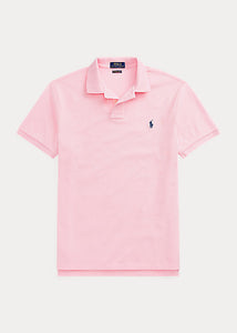 Polo pour homme Ralph Lauren ajusté rose en coton piqué | Georgespaul