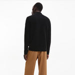 Charger l&#39;image dans la galerie, Pull col montant Calvin Klein noir en laine mélangée I Georgespaul
