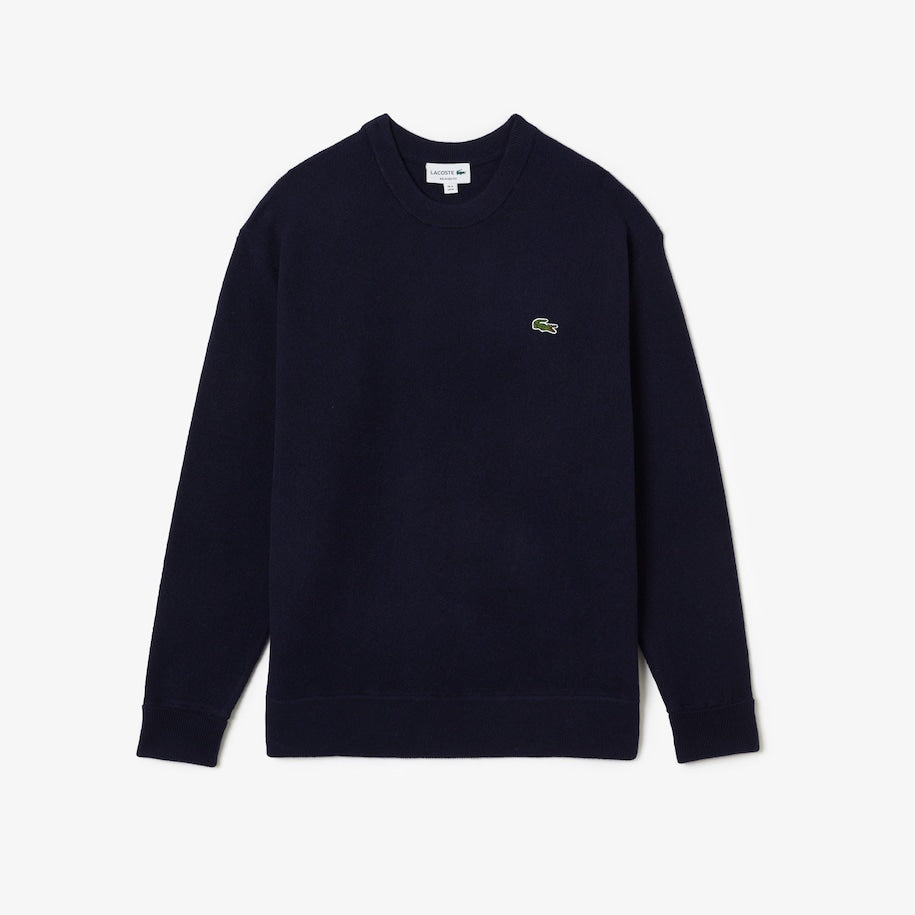 Pull col rond Lacoste marine en laine I Georgespaul