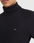 Pull col roulé Tommy Hilfiger noir en cachemire - Georgespaul