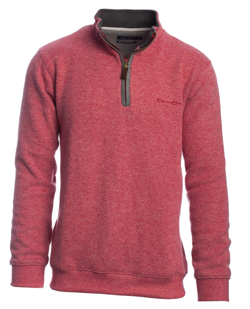 Pull demi zip pour homme Ethnic Blue rouge clair | Georgespaul 