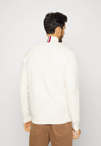 Pull demi zip Tommy Hilfiger blanc pour homme I Georgespaul