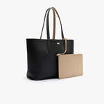 Charger l&#39;image dans la galerie, Sac cabas Anna réversible Lacoste noir et beige
