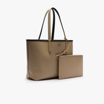 Charger l&#39;image dans la galerie, Sac cabas Anna réversible Lacoste noir et beige
