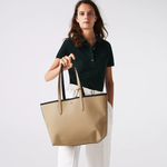 Charger l&#39;image dans la galerie, Sac cabas Anna réversible Lacoste noir et beige
