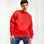 Laden Sie das Bild in den Galerie-Viewer, Rotes Sweatshirt mit Rundhalsausschnitt aus Bio-Baumwolle von Tommy Jeans

