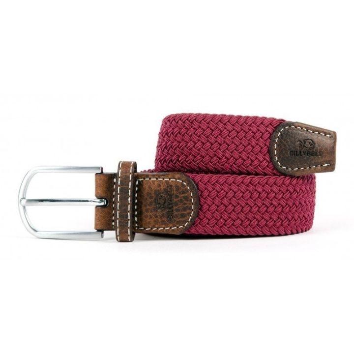 Ceinture tressée Billybelt bordeaux en cuir - Georgespaul