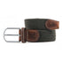 Ceinture tressée Billybelt kaki en cuir - Georgespaul