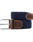 Ceinture tressée Billybelt marine en cuir - Georgespaul