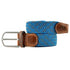 Ceinture tressée bicolore Billybelt bleue et orange en cuir - Georgespaul