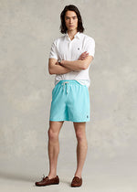 Charger l&#39;image dans la galerie, Short de bain homme Ralph Lauren bleu en polyester recyclé | Georgespaul
