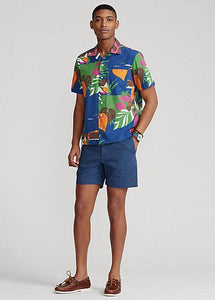 Marineblaue, taillierte Performance-Shorts von Ralph Lauren