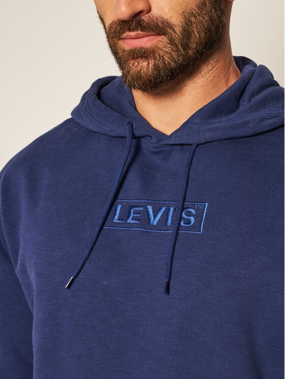 Sweat Levi's® capuche logo bleu foncé coton | Georgespaul