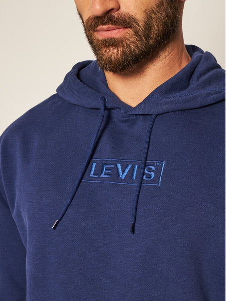 Sweat Levi's® capuche logo bleu foncé coton