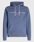 Sweat à capuche Tommy Hilfiger bleu en coton bio - Georgespaul