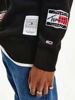 Charger l&#39;image dans la galerie, Sweat à capuche homme logos Tommy Jeans noir coton bio | Georgespaul
