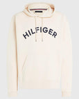 Sweat à capuche logo Tommy Hilfiger beige en coton bio - Georgespaul