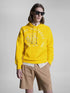 Sweat à capuche monogramme Tommy Hilfiger jaune en coton bio - Georgespaul