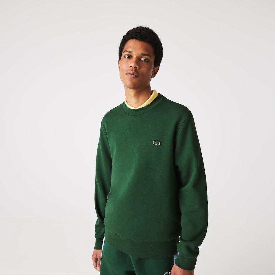 Sweat Lacoste vert en molleton de coton biof - Georgespaul