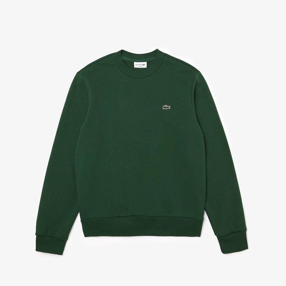 Sweat Lacoste vert en molleton de coton biof - Georgespaul