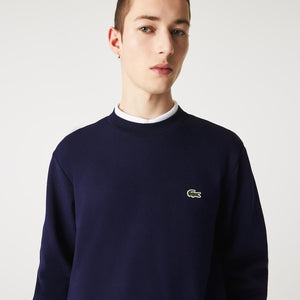 Sweat col rond homme Lacoste marine | Georgespaul