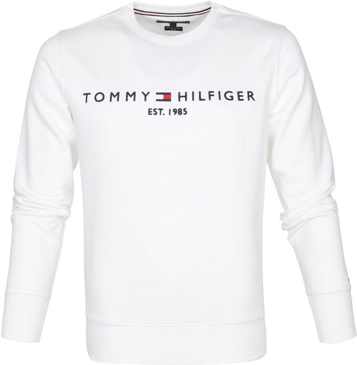 Sweat Tommy Hilfiger blanc en coton bio pour homme I Georgespaul