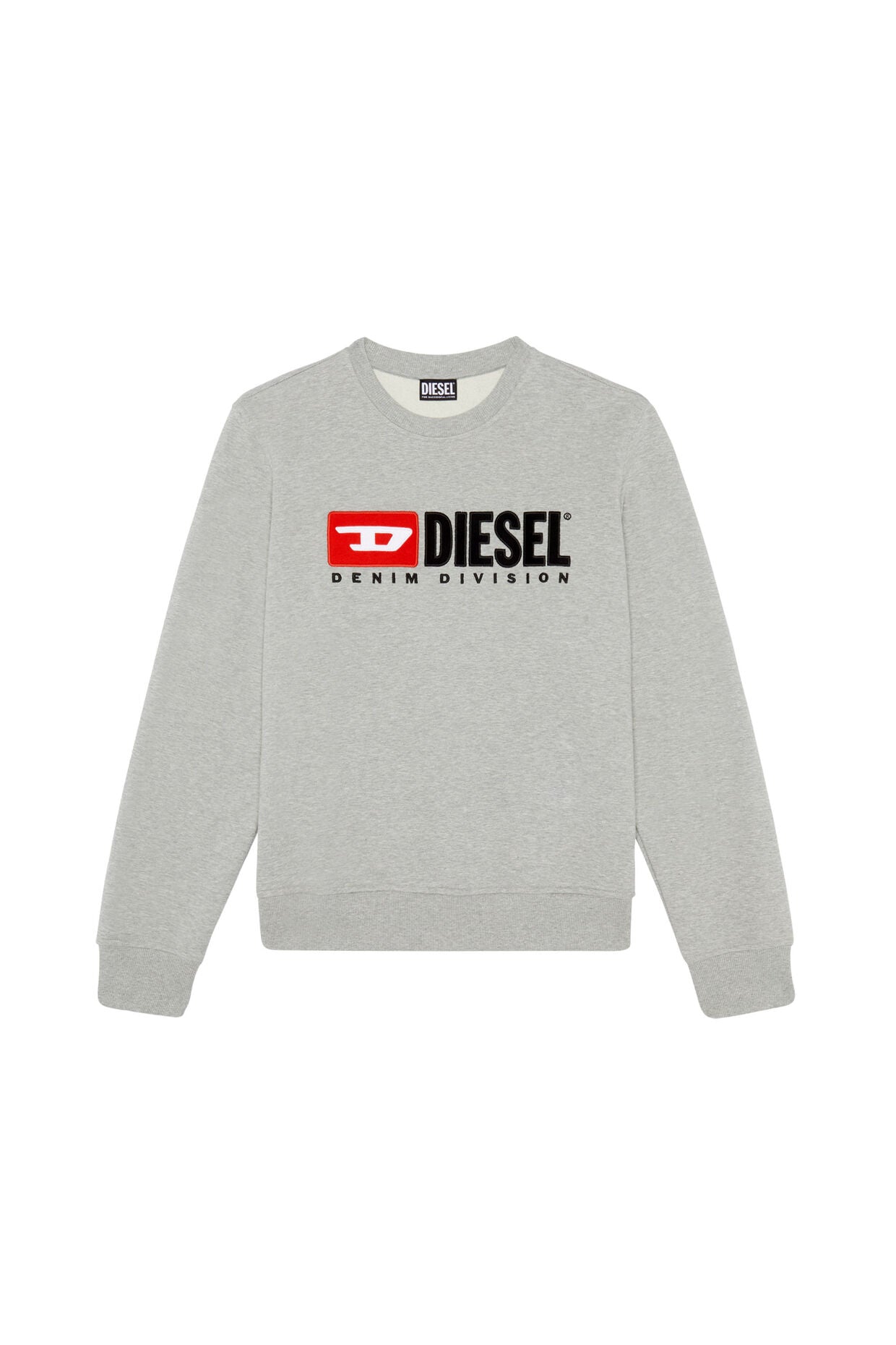 Sweat col rond pour homme à imprimé logo Diesel gris | Georgespaul