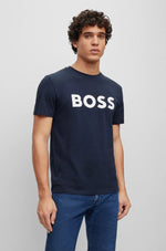Afbeelding in Gallery-weergave laden, T-Shirt BOSS marine en coton pour homme I Georgespaul
