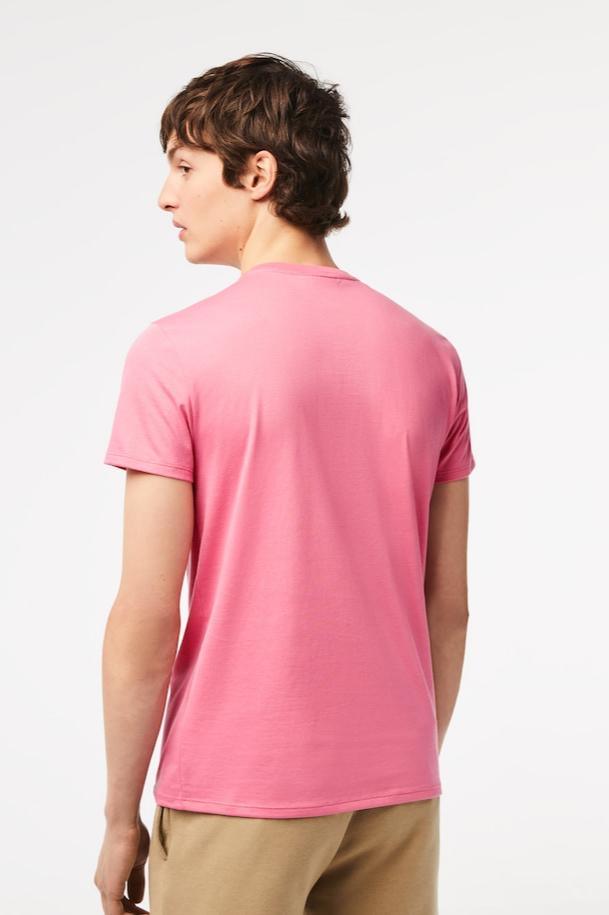 T-Shirt Lacoste rose en coton pima pour homme I Georgespaul