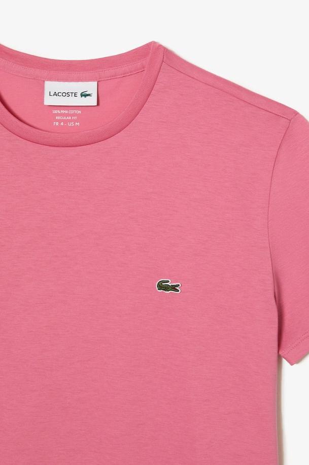 T-Shirt Lacoste rose en coton pima pour homme I Georgespaul