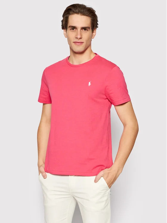 T-Shirt homme Ralph Lauren ajusté rose en jersey | Georgespaul