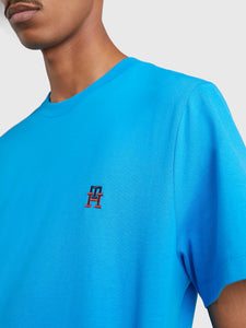 T-Shirt Tommy Hilfiger bleu en coton bio pour homme I Georgespaul