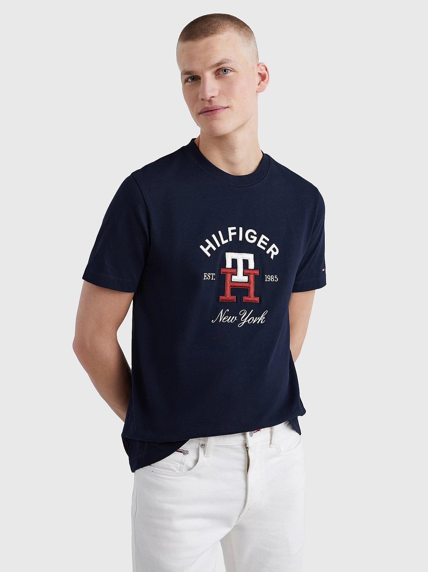 T-Shirt Tommy Hilfiger marine en coton bio - Georgespaul