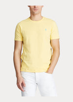 Laden Sie das Bild in den Galerie-Viewer, T-Shirt col rond homme Ralph Lauren ajusté jaune en jersey | Georgespaul
