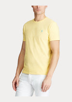 Charger l&#39;image dans la galerie, T-Shirt col rond homme Ralph Lauren ajusté jaune en jersey | Georgespaul
