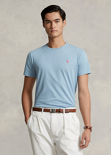 T-Shirt homme Ralph Lauren ajusté bleu en jersey | Georgespaul