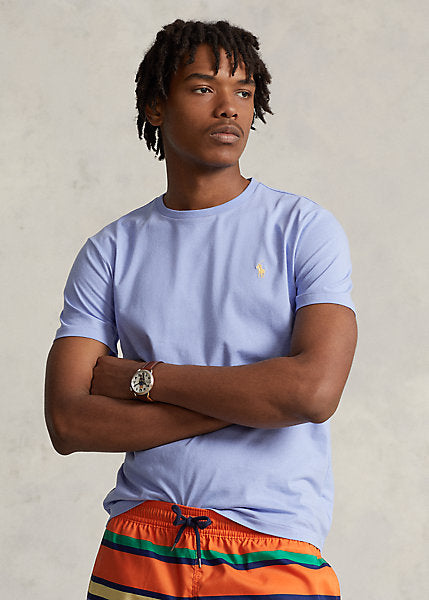 T-Shirt homme Ralph Lauren ajusté bleu en jersey | Georgespaul