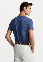 Charger l&#39;image dans la galerie, T-Shirt homme Ralph Lauren ajusté bleu en jersey | Georgespaul
