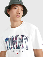 Charger l&#39;image dans la galerie, T-Shirt logo Tommy Jeans blanc pour homme I Georgespaul
