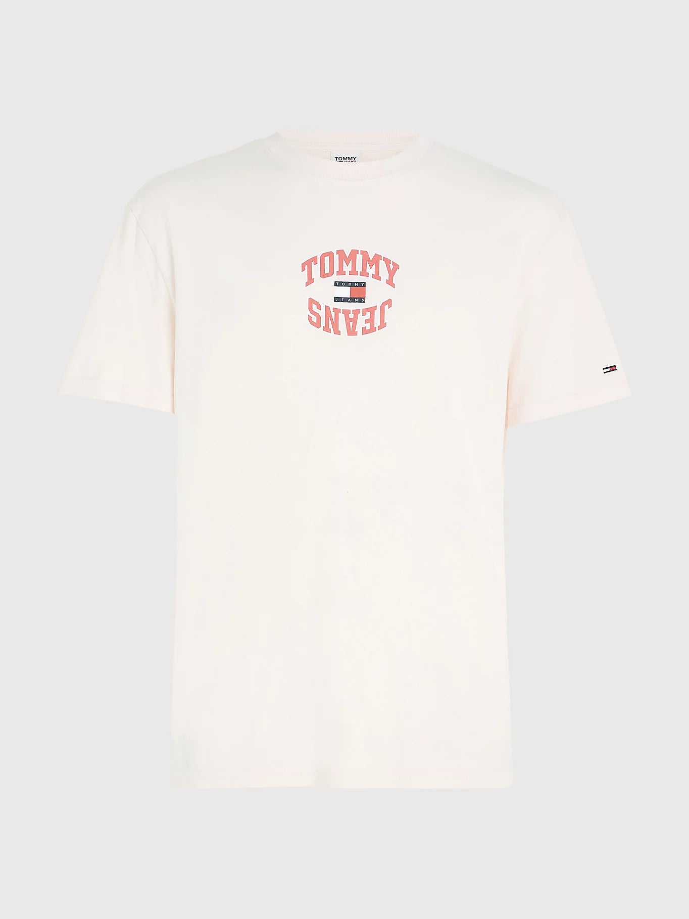 T-Shirt logo Tommy Jeans rose clair pour homme I Georgespaul