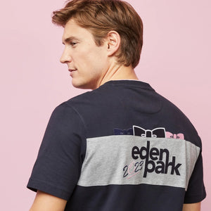 T-Shirt logo dos Eden Park marine en coton pour homme I Georgespaul
