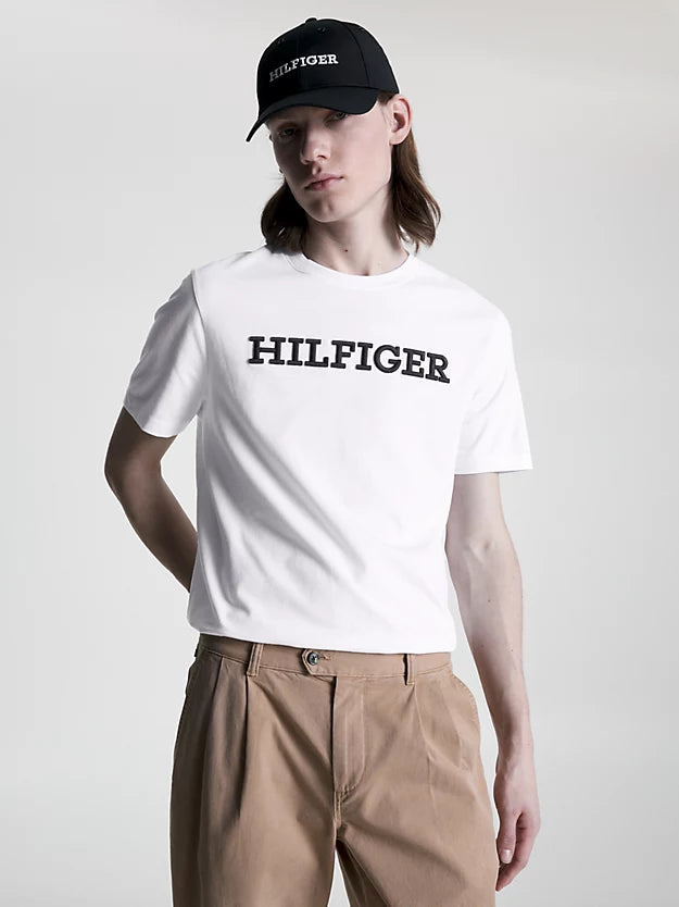 T-Shirt Tommy Hilfiger blanc en coton bio pour homme I Georgespaul