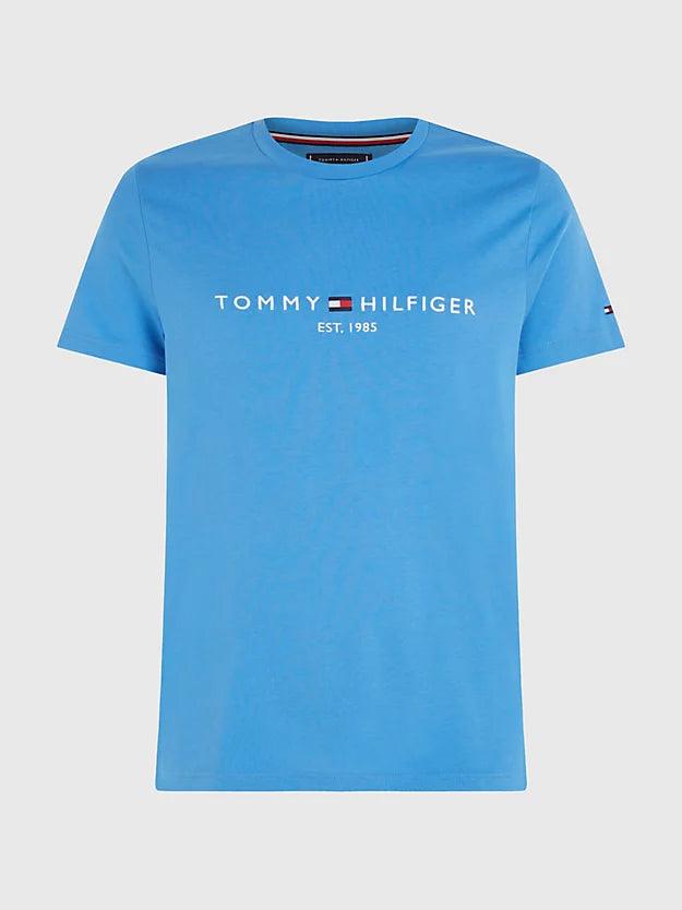 T-Shirt logo poitrine Tommy Hilfiger bleu coton bio - Georgespaul