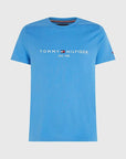 T-Shirt logo poitrine Tommy Hilfiger bleu coton bio - Georgespaul