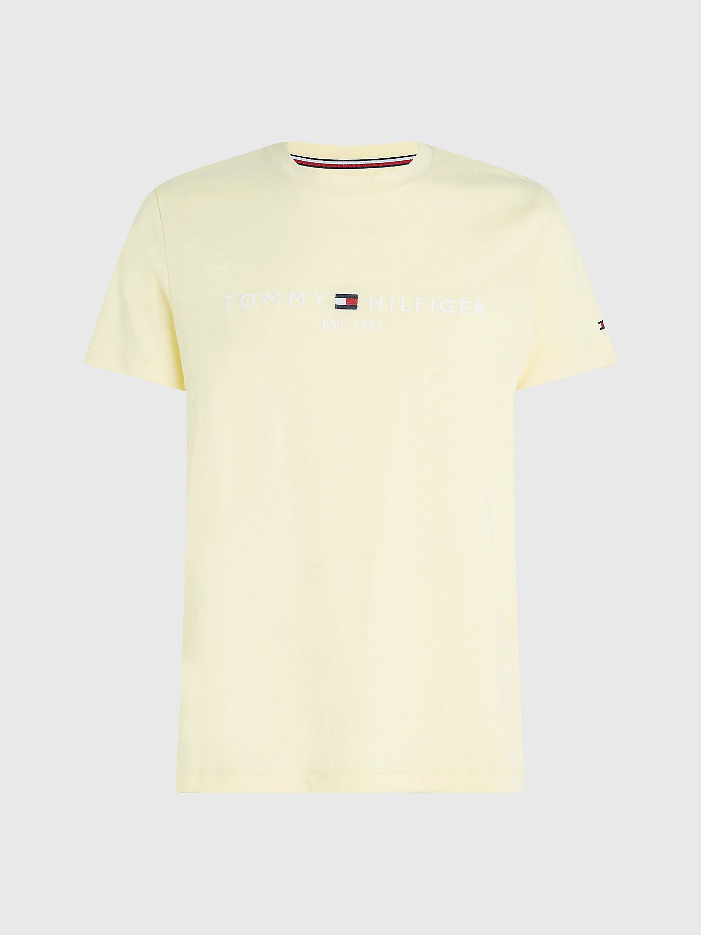 T-Shirt Tommy Hilfiger jaune clair coton bio pour homme I Georgespaul