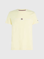 Charger l&#39;image dans la galerie, T-Shirt Tommy Hilfiger jaune clair coton bio pour homme I Georgespaul
