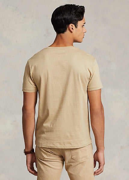 T-Shirt pour homme Ralph Lauren ajusté beige en jersey | Georgespaul